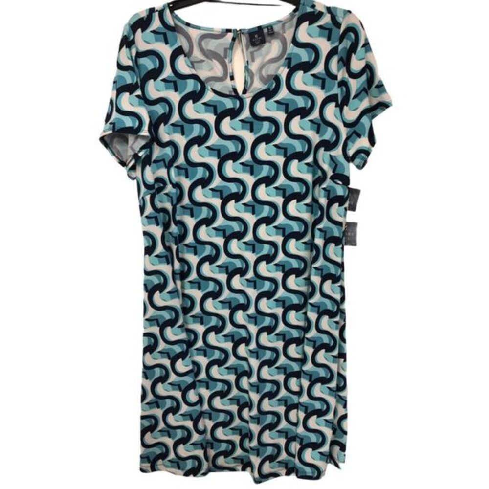 NWT KAARI BLUE SWIRLS DRESS 1X